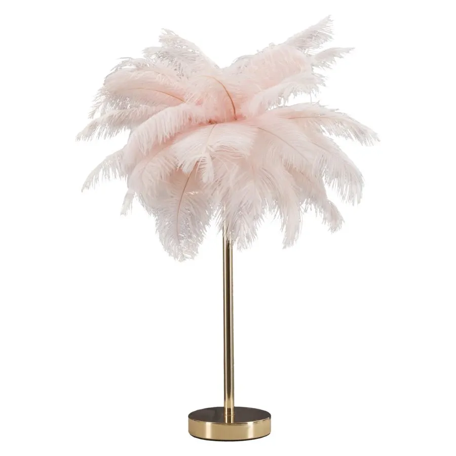 LAMPA STOŁOWA PALM RÓŻOWA 40X55 cm